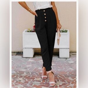 NWOT High Waisted Paper Bag Pants